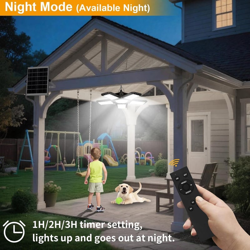 AEQ Solar Shed Light All Day Available, 267LED Solar Lights Outdoor Indoor with Motion Sensor, Remote Control, Timer, Waterproof Pendant Lights for Gazebo, Shed, Garage, Barn - Image 5
